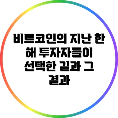 비트코인의 지난 한 해: 투자자들이 선택한 길과 그 결과