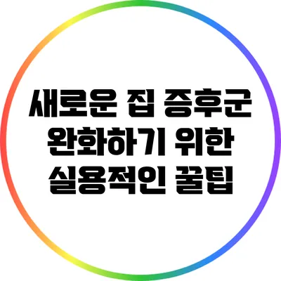 새로운 집 증후군 완화하기 위한 실용적인 꿀팁