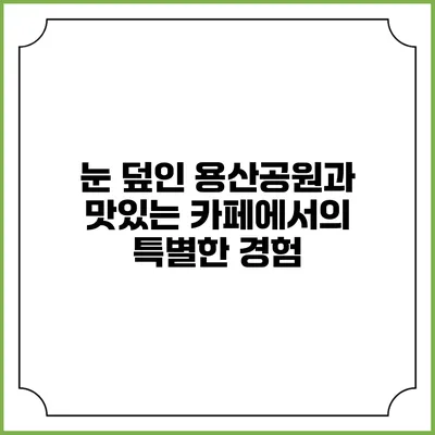 눈 덮인 용산공원과 맛있는 카페에서의 특별한 경험