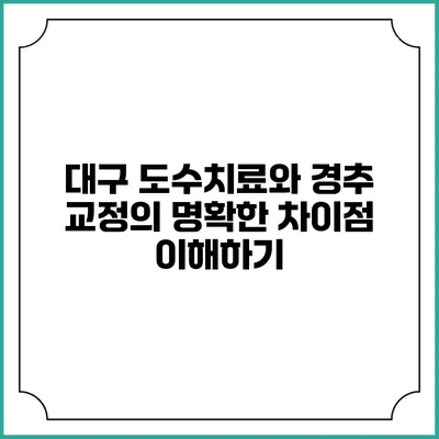 대구 도수치료와 경추 교정의 명확한 차이점 이해하기