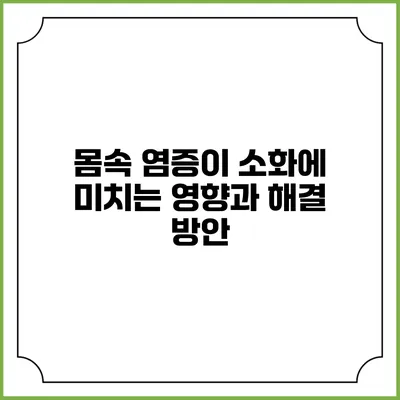 몸속 염증이 소화에 미치는 영향과 해결 방안