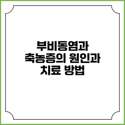 부비동염과 축농증의 원인과 치료 방법