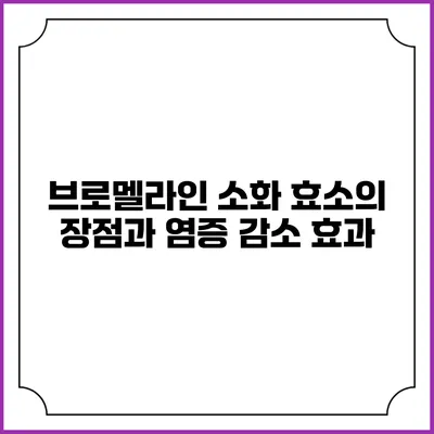 브로멜라인 소화 효소의 장점과 염증 감소 효과