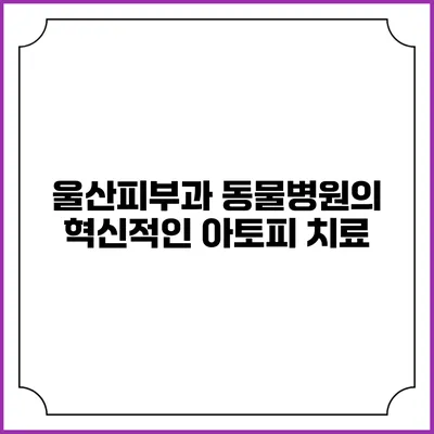 울산피부과 동물병원의 혁신적인 아토피 치료