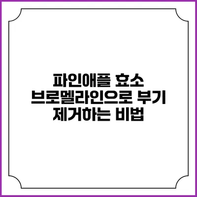 파인애플 효소 브로멜라인으로 부기 제거하는 비법