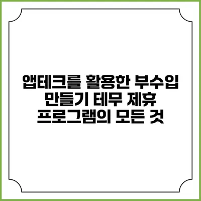 앱테크를 활용한 부수입 만들기: 테무 제휴 프로그램의 모든 것